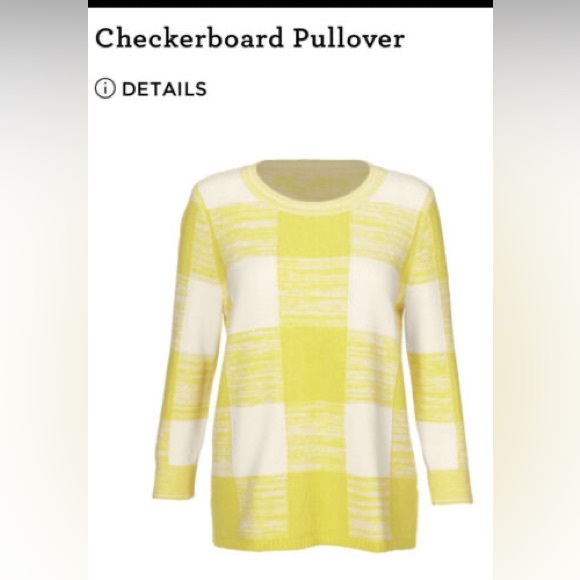 Cabi Checkerboard Pullover Sweater Large - Picture 6 of 6